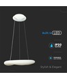 36W rund LED hængende pendel - designer, farveskiftende, 600x2000, dæmpbar, hvid