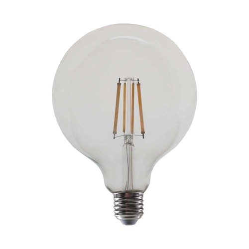 E27 12W G125 LED filament pære - 1521lm, klart glas, 4000K