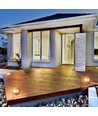 LED Solcelle Sokkel Lampe - 3000K, Sort, Hus