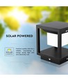 LED Solcelle Sokkel Lampe - 3000K, Sort, Hus