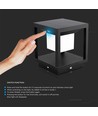 2W LED solcelle bedlampe med sensor - IP65, 3000K, sort, 14x14cm, 3 års garanti