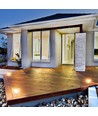 LED Solcelle Søjlelampe - 3000K, Hvid Hus