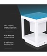 LED Solcelle Søjlelampe - 3000K, Hvid Hus