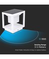 LED Solcelle Søjlelampe - 3000K, Hvid Hus