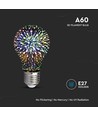 E27 3W LED pære - A60, 3D stjerne effekt
