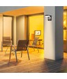 17W Væglampe - LED, Sensor, 3000K, Sort, Rundt, IP65