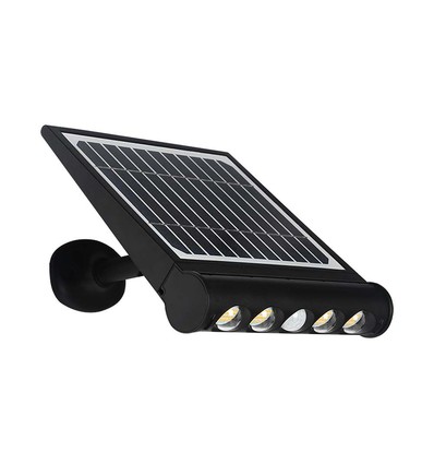 8W LED solcelle væglampe med sensor - 950lm, 3000K, IP65, 4000mAh batteri