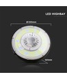 100W LED high bay, 185lm/W - Meanwell driver, dæmpbar, 4000K, 5 års garanti
