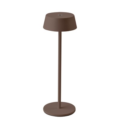 Opladelig LED bordlampe Inde/ude - Corten, touch dæmpbar, 3000K, IP54