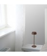 Opladelig LED bordlampe Inde/ude - Cortenfarvet, touch dæmpbar, 3000K, IP54