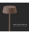 Opladelig LED bordlampe Inde/ude - Cortenfarvet, touch dæmpbar, 3000K, IP54