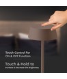 Opladelig LED bordlampe Inde/ude - Corten, touch dæmpbar, 3000K, IP54