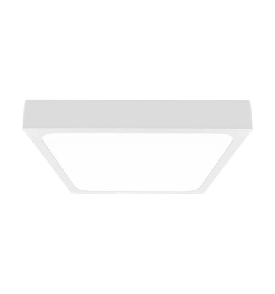 18W Kuppel Lys - 6500K, Firkant, Hvid Ramme, IP44
