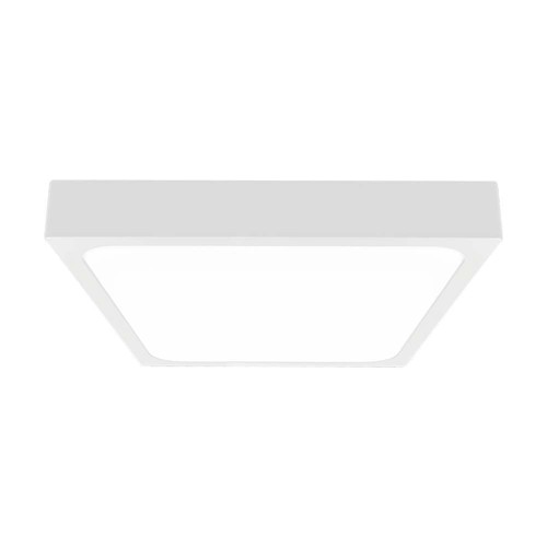 30W kuppellampe - 6500K, firkantet, hvid ramme, IP44