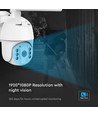 HD Smart 4G Solcelle PTZ kamera med PIR sensor - Full HD, 360° pan-tilt, hvid, inkl. solcellepanel