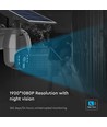 Udendørs WiFi PTZ solcelledrevet kamera - 360° Tryghed, Full HD & Farvenattesyn, IP65, Sort
