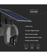 Udendørs WiFi PTZ solcelledrevet kamera - 360° Tryghed, Full HD & Farvenattesyn, IP65, Sort