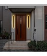 Væglampe aflang Cortenfarvet, LED 17W - 4000K, IP65, bruges inde og ude.