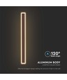 Væglampe aflang Cortenfarvet, LED 17W - 4000K, IP65, bruges inde og ude.