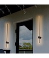 12W LED væglampe, RA90 - IP65, sort, 1590lm, 3000K, 65cm høj