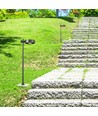 6W LED havelampe, sort - IP54, 3000K, RA90, inkl. lyskilde