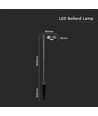 6W LED havelampe bedlampe, sort, 102,5 cm - IP65, RA90, 4000K, aluminium