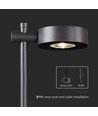 7W Pullertlampe - 4000K, Sort, Hus, IP65