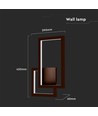20W moderne LED væglampe - Cortenfarvet, 360°, 2400lm, IP20, 3000K, inkl. lyskilde