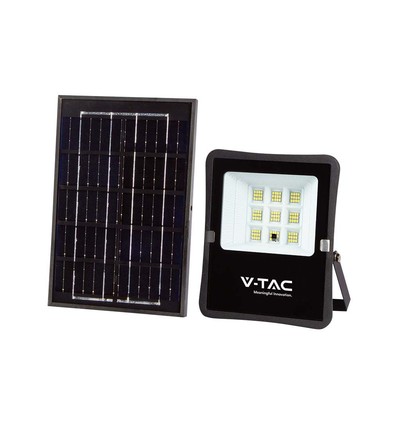 50W LED projektør med solcelle - 4000K, IP65, inkl. fjernbetjening og solpanel