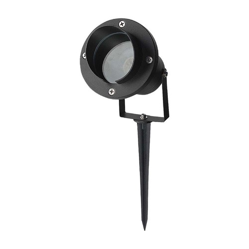 GU10 havelampe - Aluminium hus, sort, IP65