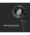 GU10 havespot med spyd - Sort, aluminium, IP65, uden lyskilde