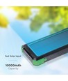 10.000mAh Solar trådløs oplader powerbank - sort