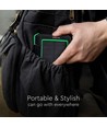 10.000mAh Solar trådløs oplader powerbank - sort