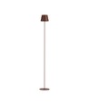 4W LED gulvlampe, genopladelig - IP54, Cortenfarvet, touch dæmpbar, justerbar højde 50-130cm, USB-opladning