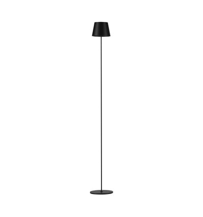 4W LED gulvlampe, genopladelig - Touch dæmpbar, USB, IP54, sort, højdejusterbar 50-130cm, inkl. lyskilde