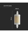 R7S 78mm / 7W LED pære - Erstat 50W, 700lm, plast, 28mm diameter