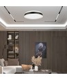 42W LED Designer Lys - TRIAC Dæmpbar, 4000K Sort, Rund