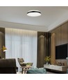 42W LED Designer Lys - TRIAC Dæmpbar, 4000K Sort, Rund