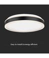 42W LED Designer Lys - TRIAC Dæmpbar, 4000K Sort, Rund