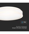 42W LED designer loftslampe - Rund, hvid, dæmpbar, 4000K, 360 grader lysspredning
