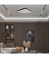 38W LED Designer Lampe - 4000K, Sort, Firkantet