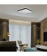 38W LED Designer Lampe - 4000K, Sort, Firkantet