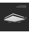 38W LED Designer Lampe - 4000K, Sort, Firkantet