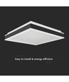 38W LED Designer Lampe - 4000K, Sort, Firkantet