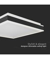 38W LED Designer Lampe - 4000K, Sort, Firkantet