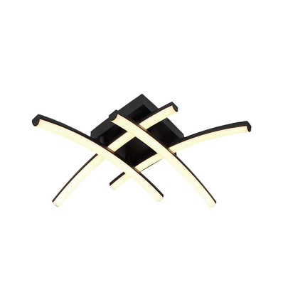 24W Loftslampe - Sort Struktur, LED Designer Lys, 1.4L, 3000K