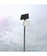 40W LED solcelle projektør - IP65, 6400K, inkl. solpanel og fjernbetjening