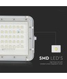 VT LED Solar Projektør 40W - 4000K, 5000 mAh Batteri, 3m Kabel, Smart IR Fjernbetjening, Hurtig Opladning, Hvid
