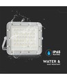 VT LED Solar Projektør 40W - 4000K, 5000 mAh Batteri, 3m Kabel, Smart IR Fjernbetjening, Hurtig Opladning, Hvid