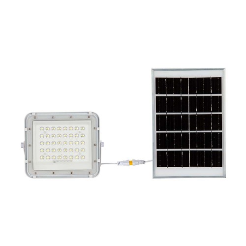 80W LED solcelle projektør - 800lm, IP65, 10W solcellepanel, fjernbetjening, udendørs